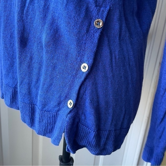 LILLY Pulitzer Leisle Linen Sweater Size XS Royal Nlue Cobalt - Picture 2 of 8